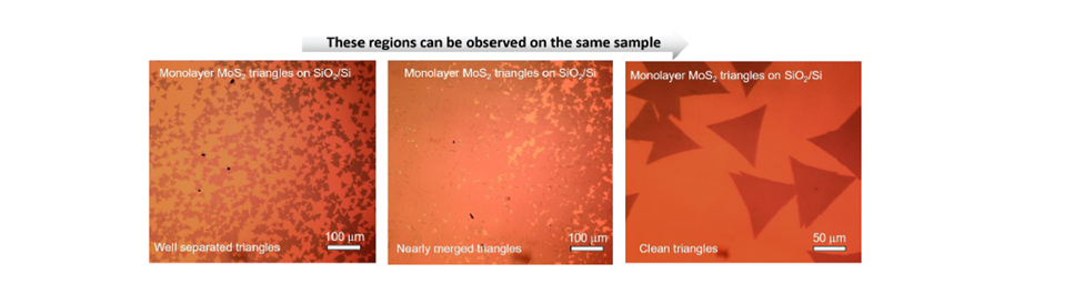 基于二氧化硅襯底的三角形單層二硫化鉬-Monolayer MoS2 Triangles on SiO2/Si substrates